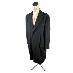 HILTON by VESTIMENTA Italy Made Sz 52 Wool Cashmere Blend Coat Overcoat Gray EUC